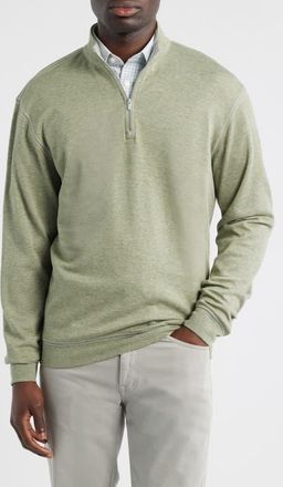 Johnnie-O Hanks Quarter Zip Pullover in Pesto at Nordstrom, Size Xx-Large