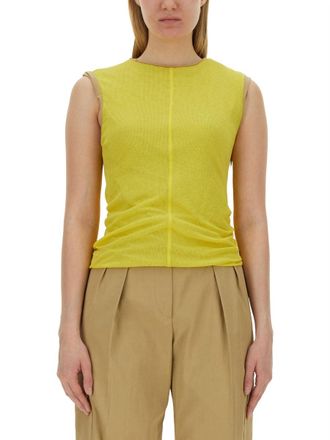 Sportmax Sleeveless Round Neck Top with Vertical Seam Detail