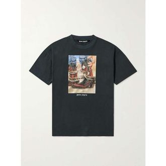 Palm Angels Mens Dice Game Classic T Shirt Black - Size Small