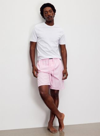 Polo Ralph Lauren Mens Pink striped poplin pyjama short