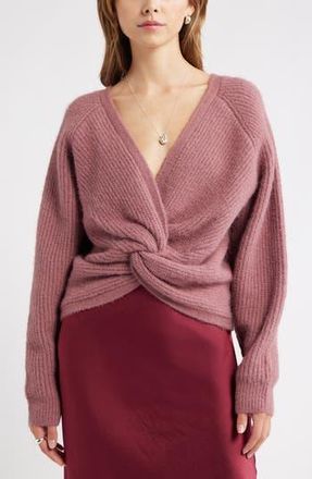 Open Edit Twist Reversible Sweater in Purple Wistful at Nordstrom Rack, Size Xx-Small