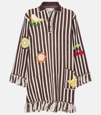 Alemais Al&eacute;mais Sundae crochet embroidered cotton kaftan