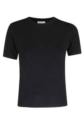 Roberto Collina Black Round-Neck Ribbed-Trim Viscose T-Shirt