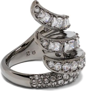 Swarovski Anello Vienna placcato in rutenio - Argento