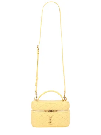 Saint Laurent Womens Shoulder Bag Gaby Mini Yellow Lamb Leather