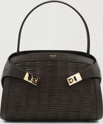 Ferragamo Borsa Hug Ferragamo in pelle intrecciata