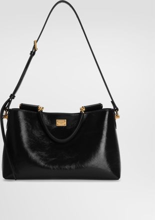 Dolce & Gabbana Vittoria Calfskin Handbag - Woman Black Onesize