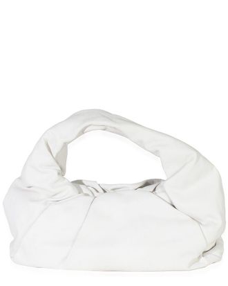 Bottega Veneta White Leather Small The Shoulder Pouch (Authentic Pre-Loved)