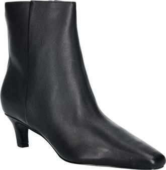 Guess Schoenen > Laarzen > Enkellaarsjes - Dames - Laarzen met Hak - Zwart - 38 EU - Leer - Schoenen