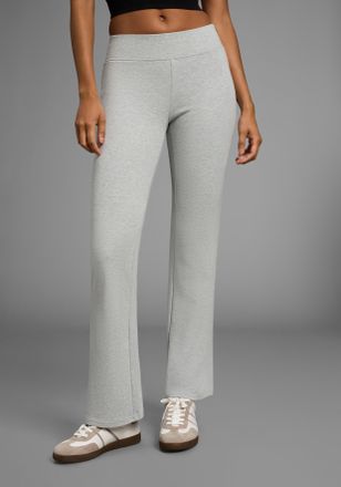 Laura Scott Stretch-Hose LAURA SCOTT, Damen, Gr. 17, K + L Gr, grau (anthrazit), Jersey, Obermaterial: 95% Baumwolle, 5% Elasthan, unifarben, bootcut fit lang, Ho