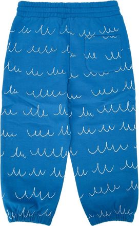 Stella McCartney Boys Wave-Print Cotton Joggers Blue