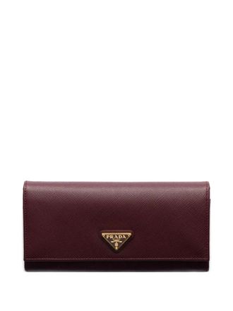 Prada large Saffiano leather wallet - Red