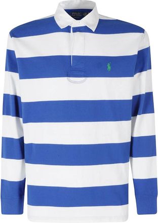 Polo Ralph Lauren Rugby Gestreept Poloshirt met Lange Mouwen - Heren - Polos - Blauw - XL - Katoen - Tops
