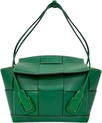 Bottega Veneta Pre-owned Shoulder Bags, female, Green, Size: ONE SIZE Pre-owned Vintage Shoulder Bag