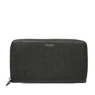 Prada Black Leather Coin Purse/Coin Case (Pre-Owned)