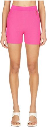 Jacquemus Le Short Pralu - Dames - Bermuda - Roze - 2XS - Polyester - Korte Broeken