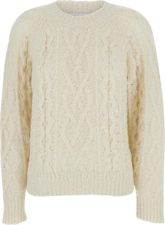 Isabel Marant White Knitted Crew Neck Sweater