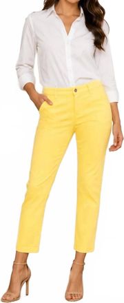 Brax Mara Ankle Cropped Trouser In Yellow