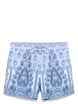 Etro Swim Shorts With Light Blue Print
