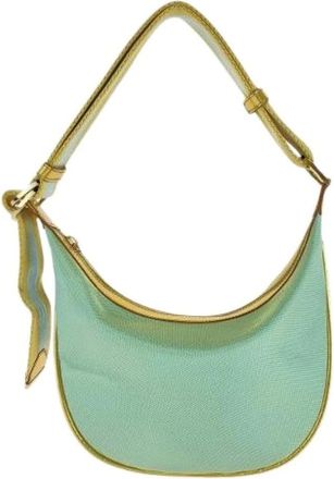 Gucci Pre-owned Shoulder Bags, female, Green, Size: ONE SIZE Pre-owned Canvas Sherry Line Hobo Shoulder Bag