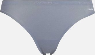 Calvin Klein Womens Perfectly Fit Flex Thong, Cinder - Grey - Size: 14