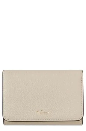 Mulberry Continental Leather Trifold Wallet in Chalk at Nordstrom