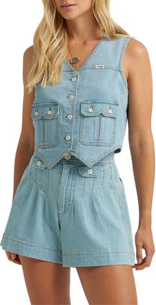 Wrangler Western Denim Vest in Pale Denim at Nordstrom, Size X-Large
