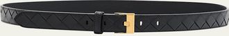 Bottega Veneta Watch-Buckle Intrecciato Leather Belt