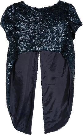 Fely Campo Pailletten Versierde Blouse - Dames - Blouses - Blauw - L - Pailletten - Overhemden