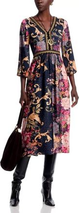 Johnny Was Kimono Sleeve Dress In Cheri