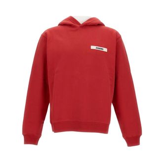 Jacquemus Hoodies, male, Red, Size: XL Hoodie