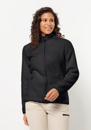 Jack Wolfskin Fleecejacke JACK WOLFSKIN HIGH CURL JACKET W, Damen, Gr. XS, schwarz, Obermaterial: 100% Polyester; Futter: 100% Polyester, Jacken Fleecejacke