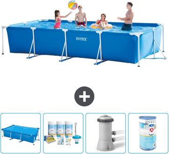 Intex Piscina Con Estructura Rectangular - 450x220x84 Cm - 7-piezas S30244