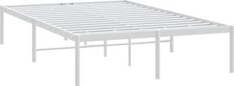 vidaXL Estructura De Cama De Metal Blanca 120x190 Cm Vidaxl