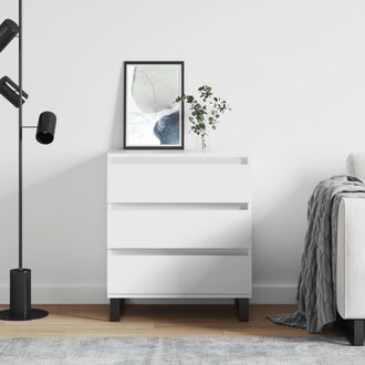 vidaXL Aparador De Madera Contrachapada Blanco 60x35x70 Cm Vidaxl