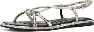 Kenneth Cole Paria Womens Sandals White Black Lizard : 6.5 M, Suede