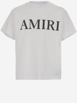 Amiri Logo-Print Cotton T-Shirt - White