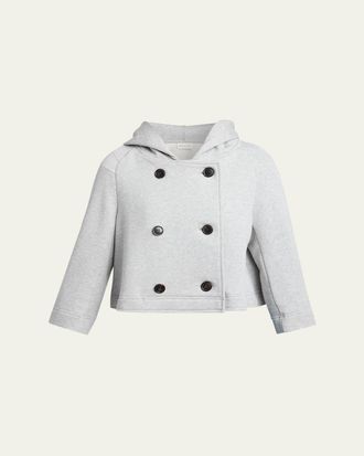 Dries Van Noten Havipa Double-Breasted Jersey Hooded Jacket