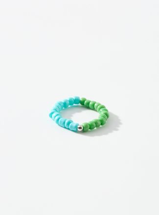 Simons Womens Colourful bead toe ring