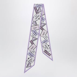 Prada Lilac printed silk twill ribbon
