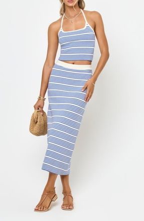 L*Space Ravello Stripe Rib Cover-Up Skirt in Outer Banks Stripe at Nordstrom, Size X-Small