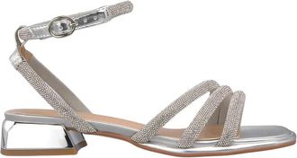 Alma En Pena Triple Tubular Strap Sandal - Dames - Sandalen met hakken - Grijs - 38 EU - Schoenen