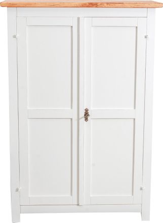 Biscottini International Biscottini - Gabinete De Estilo Country De Madera Maciza De Tilo Acabado Con Efecto Natural 68x25x98 Cm