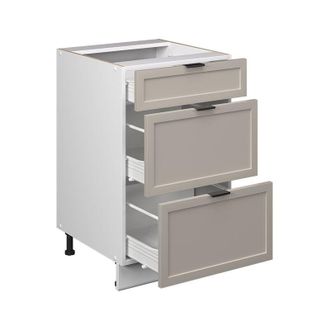 Vicco Mobiletto base per cucina Fame-Line, GrigioBeige, 50 cm senza piano di lavoro, Vicco