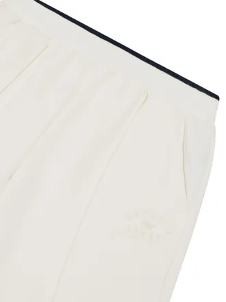 Emporio Armani Wide-Leg Terry Jersey Trousers - White