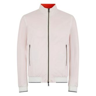 Herno Zip-throughs, male, White, Size: 2XL Reversible Slim Fit Bomber Jacket