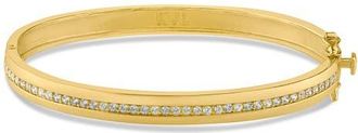 Kenneth Jay Lane Cubic Zirconia Center Bangle in Gold Plated at Nordstrom