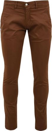Daniele Alessandrini Colorado 73 Broeken - Heren - Slim Fit Broeken - Bruin - W33 - Leer - Broeken