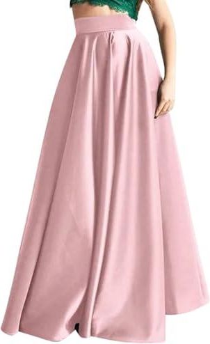 Jupe Satin Chic Jupe Midi Satin Femme - Jupe Trapèze Élégante Taille Haute Jupe Trapèze élégante