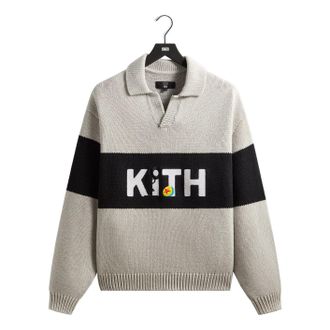 Kith x Disney Pixar Nelson Rugby Sweater Light Heather Grey KHM034429-002